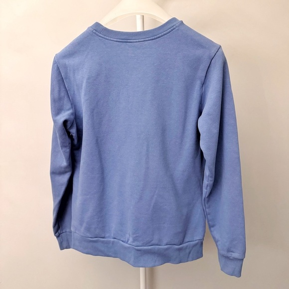 Columbia Oversized Blue Casual Crew Neck Pull Over Logo Front Sweatshirt. - Picture 5 of 16